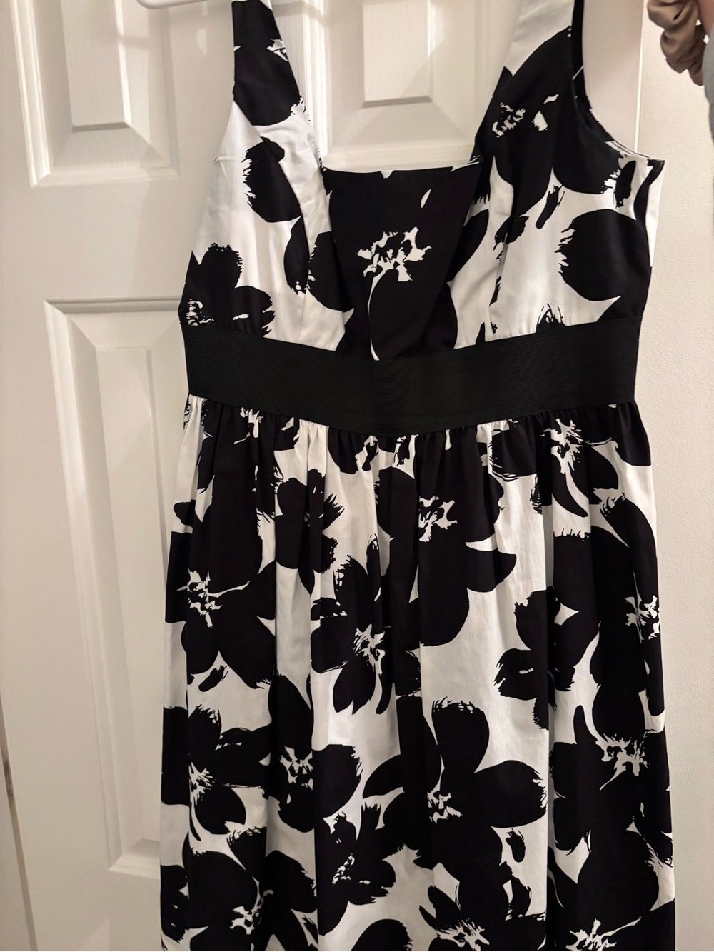 Scarlett Black and White Floral Print Dress